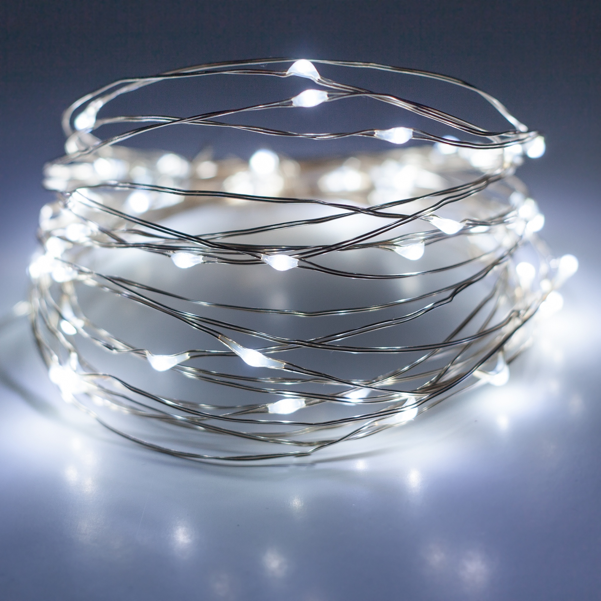 silver wire led lights