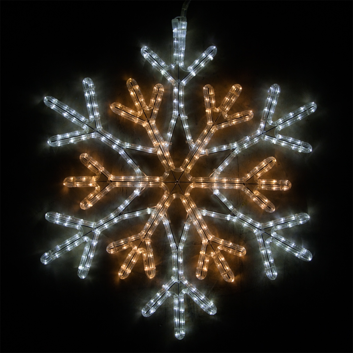 sort pegs Besøg bedsteforældre LED 36 Point Star Center Snowflake, Cool White and Warm White Lights - Yard  Envy