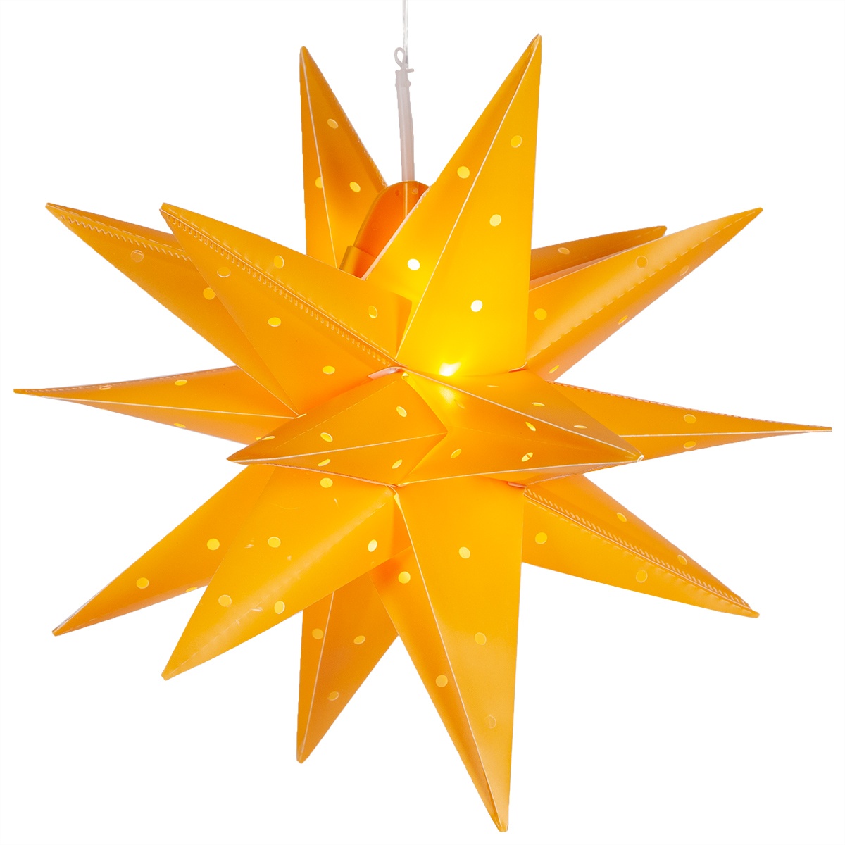 17 LED Aurora Superstar TM Fold-Flat Silver Moravian Star Light, Outd